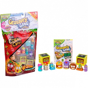 Набор из 10 фигурок серии The Grossery Gang, упаковка в виде пакета чипсов (Moose, 69077)